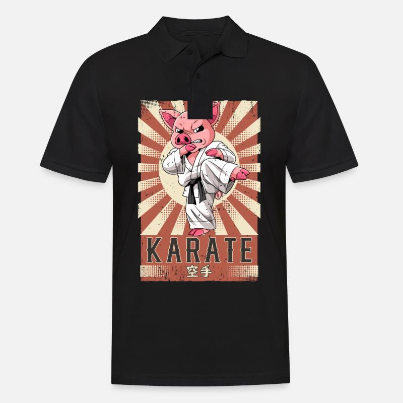 Karate - Männer Poloshirt - Schwarz