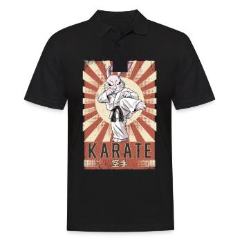 Karate - Männer Poloshirt - Schwarz - Vorne - Kai (181cm)