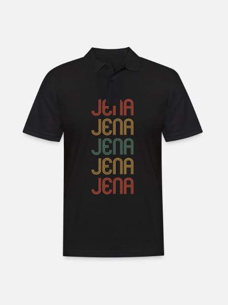 Jenaerin Jenaer Jena - Männer Poloshirt - Schwarz
