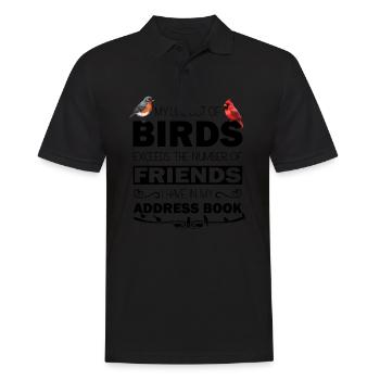 Unearth Rare Birds & Habitats: Life List - Männer Poloshirt - Schwarz - Vorne - Kai (181cm)