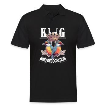 King of Bird Recognition for the Best Birder in - Männer Poloshirt - Schwarz - Vorne - Kai (181cm)