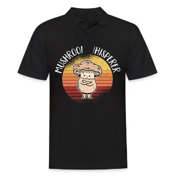 Mushroom picker mushroom mushroom hunter mushroom lover mushroom farm - Men's Polo Shirt - black - Front - Kai (181cm)