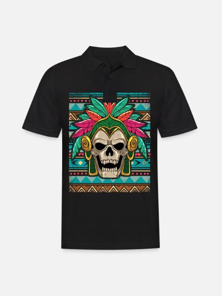 Mexican Aztec warrior Aztecs - Men's Polo Shirt - black