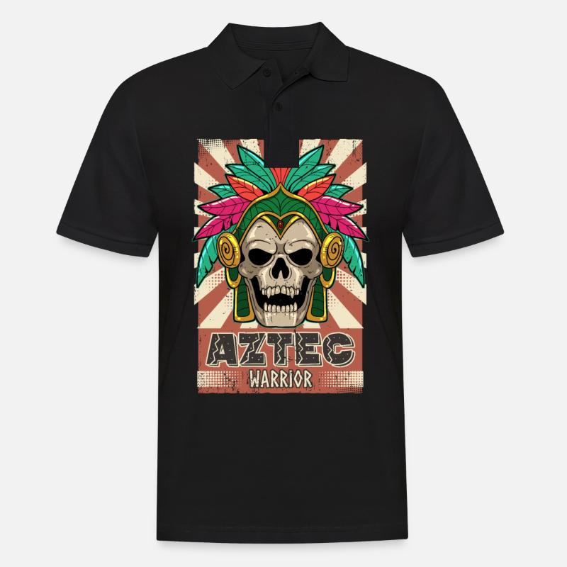 Mexican Aztec warrior Aztecs - Men's Polo Shirt - black