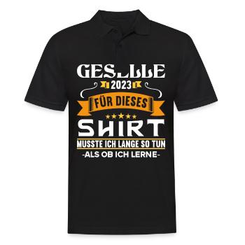 Geselle Gesellenprüfung bestanden Gesellen - Männer Poloshirt - Schwarz - Vorne - Kai (181cm)