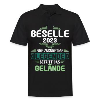 Geselle Gesellenprüfung bestanden Gesellen - Männer Poloshirt - Schwarz - Vorne - Kai (181cm)