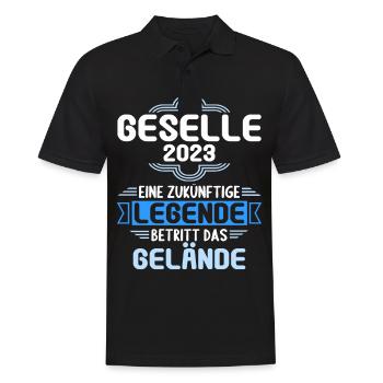 Geselle Gesellenprüfung bestanden Gesellen - Männer Poloshirt - Schwarz - Vorne - Kai (181cm)