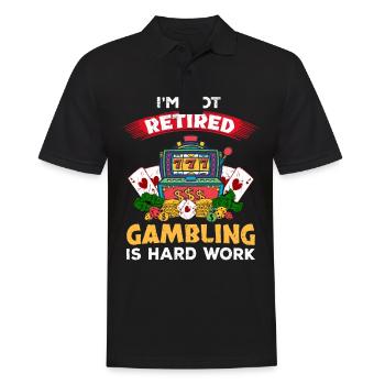 Casino Gambling Slot Machine Card Game - Men's Polo Shirt - black - Front - Kai (181cm)