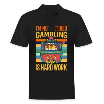 Casino Gambling Slot Machine Card Game - Men's Polo Shirt - black - Front - Kai (181cm)