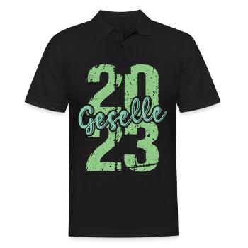 Geselle Gesellenprüfung bestanden Gesellen - Männer Poloshirt - Schwarz - Vorne - Kai (181cm)