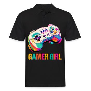 Console de jeu PC Gamer Girl Gamer Girl - Polo Homme - noir - Devant - Kai (181cm)