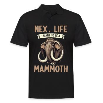 Ich mag halt einfach Mammuts Mammut - Männer Poloshirt - Schwarz - Vorne - Kai (181cm)