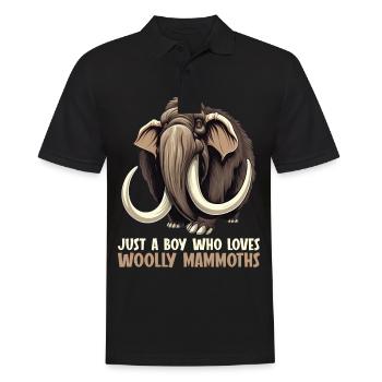 Ich mag halt einfach Mammuts Mammut - Männer Poloshirt - Schwarz - Vorne - Kai (181cm)