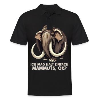 Ich mag halt einfach Mammuts Mammut - Männer Poloshirt - Schwarz - Vorne - Kai (181cm)