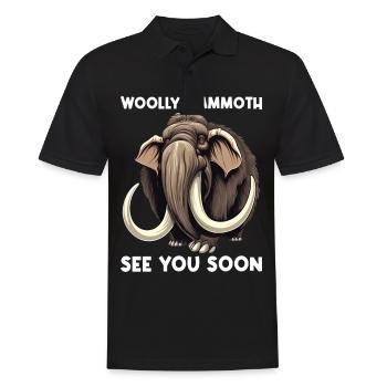 Ich mag halt einfach Mammuts Mammut - Männer Poloshirt - Schwarz - Vorne - Kai (181cm)