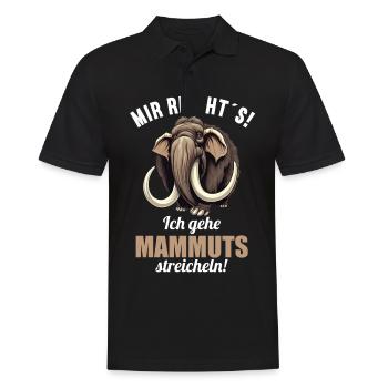 Ich mag halt einfach Mammuts Mammut - Männer Poloshirt - Schwarz - Vorne - Kai (181cm)
