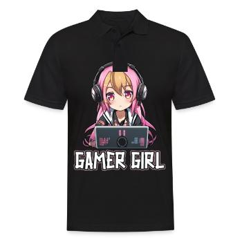 Console de jeu PC Gamer Girl Gamer Girl - Polo Homme - noir - Devant - Kai (181cm)