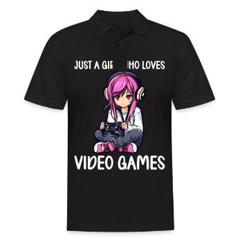 Console de jeu PC Gamer Girl Gamer Girl - Polo Homme - noir - Devant - Kai (181cm)