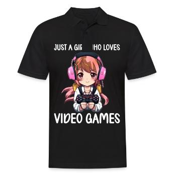 Console de jeu PC Gamer Girl Gamer Girl - Polo Homme - noir - Devant - Kai (181cm)