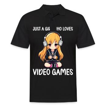 Console de jeu PC Gamer Girl Gamer Girl - Polo Homme - noir - Devant - Kai (181cm)