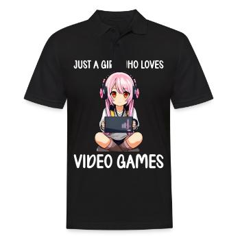 Console de jeu PC Gamer Girl Gamer Girl - Polo Homme - noir - Devant - Kai (181cm)