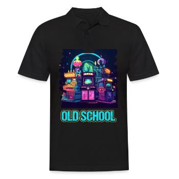 Arcade Gaming Retro Slots Games 80s Gamer - Men's Polo Shirt - black - Front - Kai (181cm)