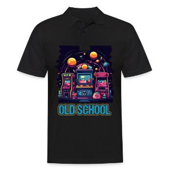 Arcade Gaming Retro Slots Games 80s Gamer - Men's Polo Shirt - black - Front - Kai (181cm)