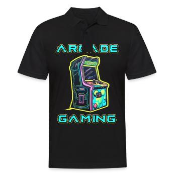Arcade Gaming Retro Slots Games 80s Gamer - Men's Polo Shirt - black - Front - Kai (181cm)