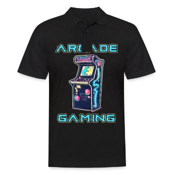 Arcade Gaming Retro Slots Games 80s Gamer - Men's Polo Shirt - black - Front - Kai (181cm)
