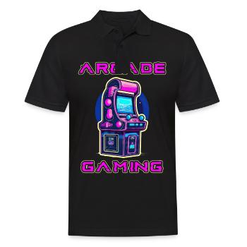 Arcade Gaming Retro Slots Games 80s Gamer - Men's Polo Shirt - black - Front - Kai (181cm)
