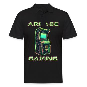 Arcade Gaming Retro Slots Games 80s Gamer - Men's Polo Shirt - black - Front - Kai (181cm)