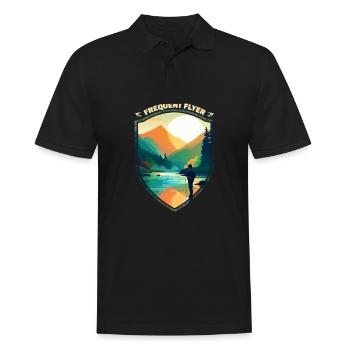 Fly Fishing Mountain Lake Perfect Cast Perfect - Männer Poloshirt - Schwarz - Vorne - Kai (181cm)