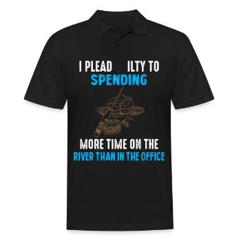 Fly Fishing Guilty of Spending More Time River - Männer Poloshirt - Schwarz - Vorne - Kai (181cm)