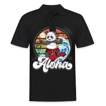 Aloha Hawaïen Hawaïen Surfeur Surf - Polo Homme - noir - Devant - Kai (181cm)