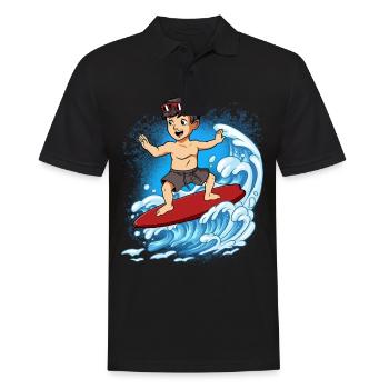 Surfeurs de vagues Surfeurs Surfeurs - Polo Homme - noir - Devant - Kai (181cm)