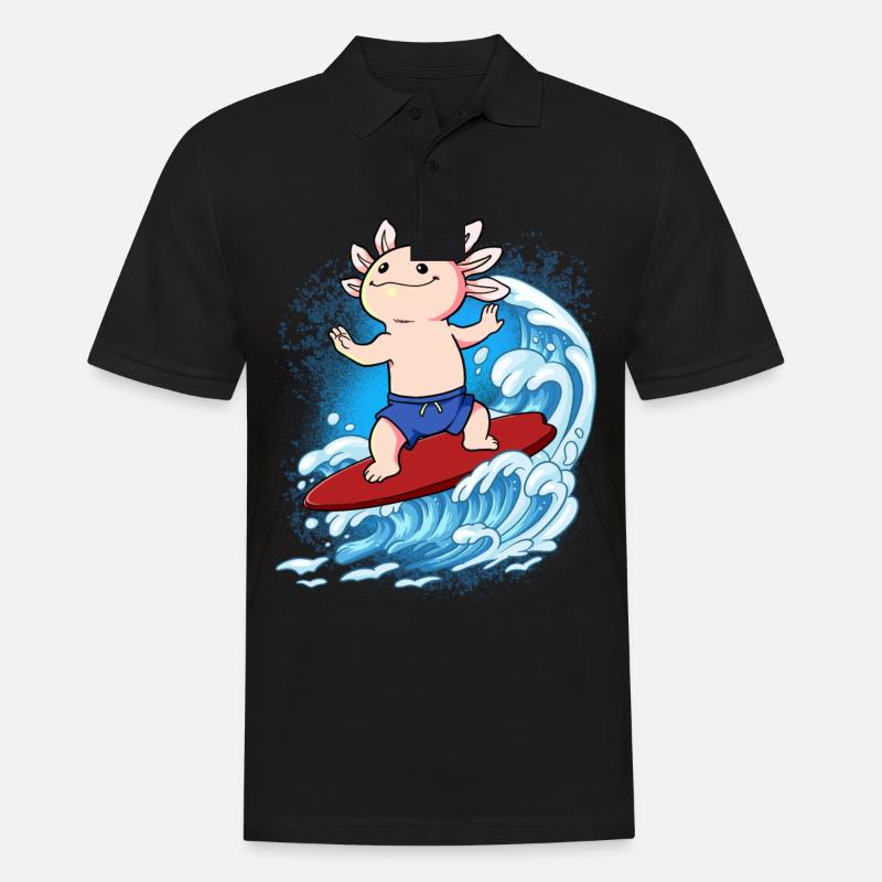 Surfeurs de vagues Surfeurs Surfeurs - Polo Homme - noir
