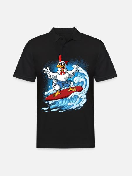 Wave surfers Surfers Surfers - Men's Polo Shirt - black