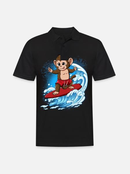 Wave surfers Surfers Surfers - Men's Polo Shirt - black