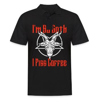 Satan Beelzebub Devil Gothic Pentagram Mystical - Men's Polo Shirt - black - Front - Kai (181cm)