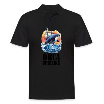 Join the Orca Uprising Inspired Killer Whale - Männer Poloshirt - Schwarz - Vorne - Kai (181cm)