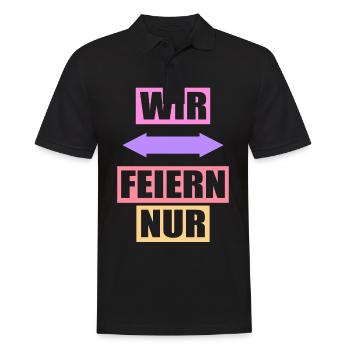 Junggesellenabschied Poltern Polterabend JGA - Männer Poloshirt - Schwarz - Vorne - Kai (181cm)