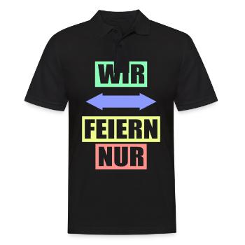 Junggesellenabschied Poltern Polterabend JGA - Männer Poloshirt - Schwarz - Vorne - Kai (181cm)