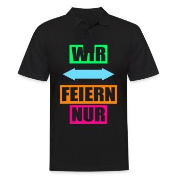 Junggesellenabschied Poltern Polterabend JGA - Männer Poloshirt - Schwarz - Vorne - Kai (181cm)