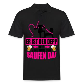 Junggesellenabschied Poltern Polterabend JGA - Männer Poloshirt - Schwarz - Vorne - Kai (181cm)