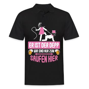 Junggesellenabschied Poltern Polterabend JGA - Männer Poloshirt - Schwarz - Vorne - Kai (181cm)