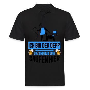 Junggesellenabschied Poltern Polterabend JGA - Männer Poloshirt - Schwarz - Vorne - Kai (181cm)