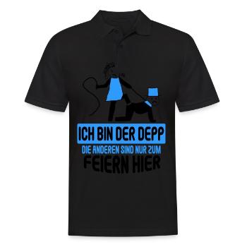 Junggesellenabschied Poltern Polterabend JGA - Männer Poloshirt - Schwarz - Vorne - Kai (181cm)