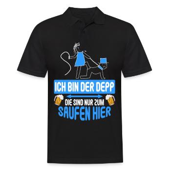 Junggesellenabschied Poltern Polterabend JGA - Männer Poloshirt - Schwarz - Vorne - Kai (181cm)