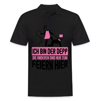 Junggesellenabschied Poltern Polterabend JGA - Männer Poloshirt - Schwarz - Vorne - Kai (181cm)