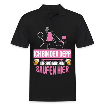 Junggesellenabschied Poltern Polterabend JGA - Männer Poloshirt - Schwarz - Vorne - Kai (181cm)